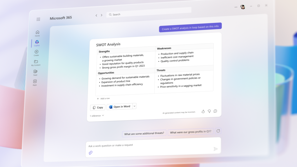 A snippet of the benefits of Microsoft Copilot