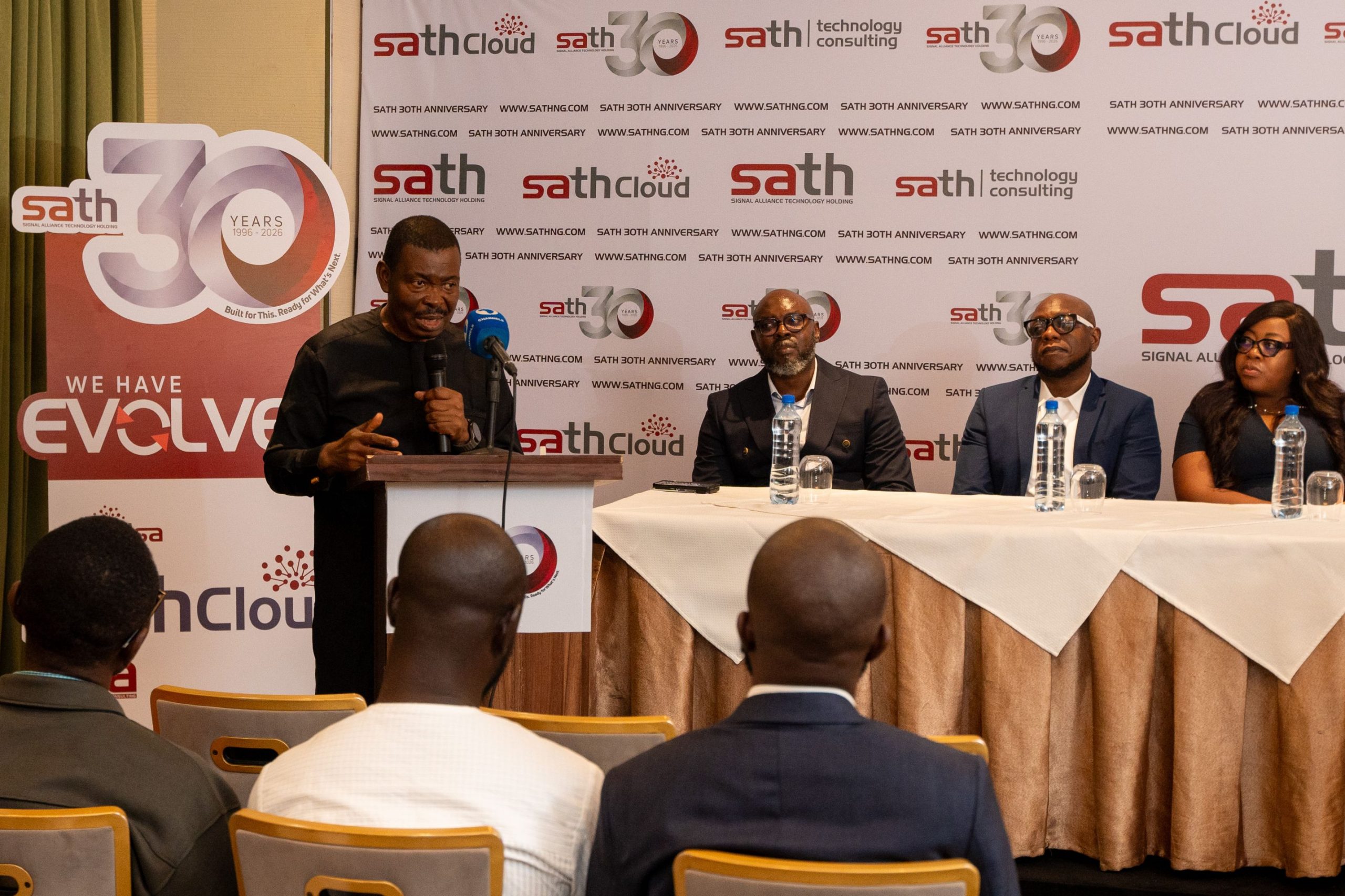 Chairman SATH, Collins Onuegbu Speaking on the 30th Anniversary and Unveiling of SATH Cloud and SATH Technology Consulting