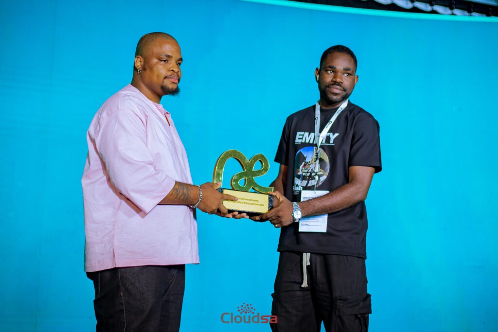 SATH Cloud (Formerly Cloudsa Africa) receiving an Award at Africa Technology Expo 2026